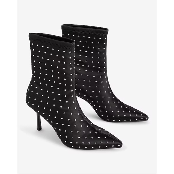 EXPRESS ~Rhinestone Pointed Heel Booties (NWT) - Picture 1 of 12